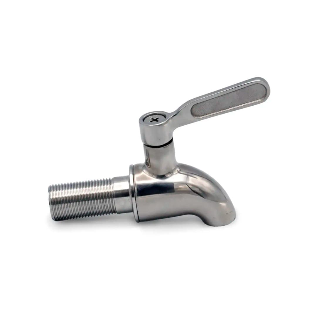 The 4Patriots Ultimate Water Filtration System Stainless Steel Spigot replacement part on a white background