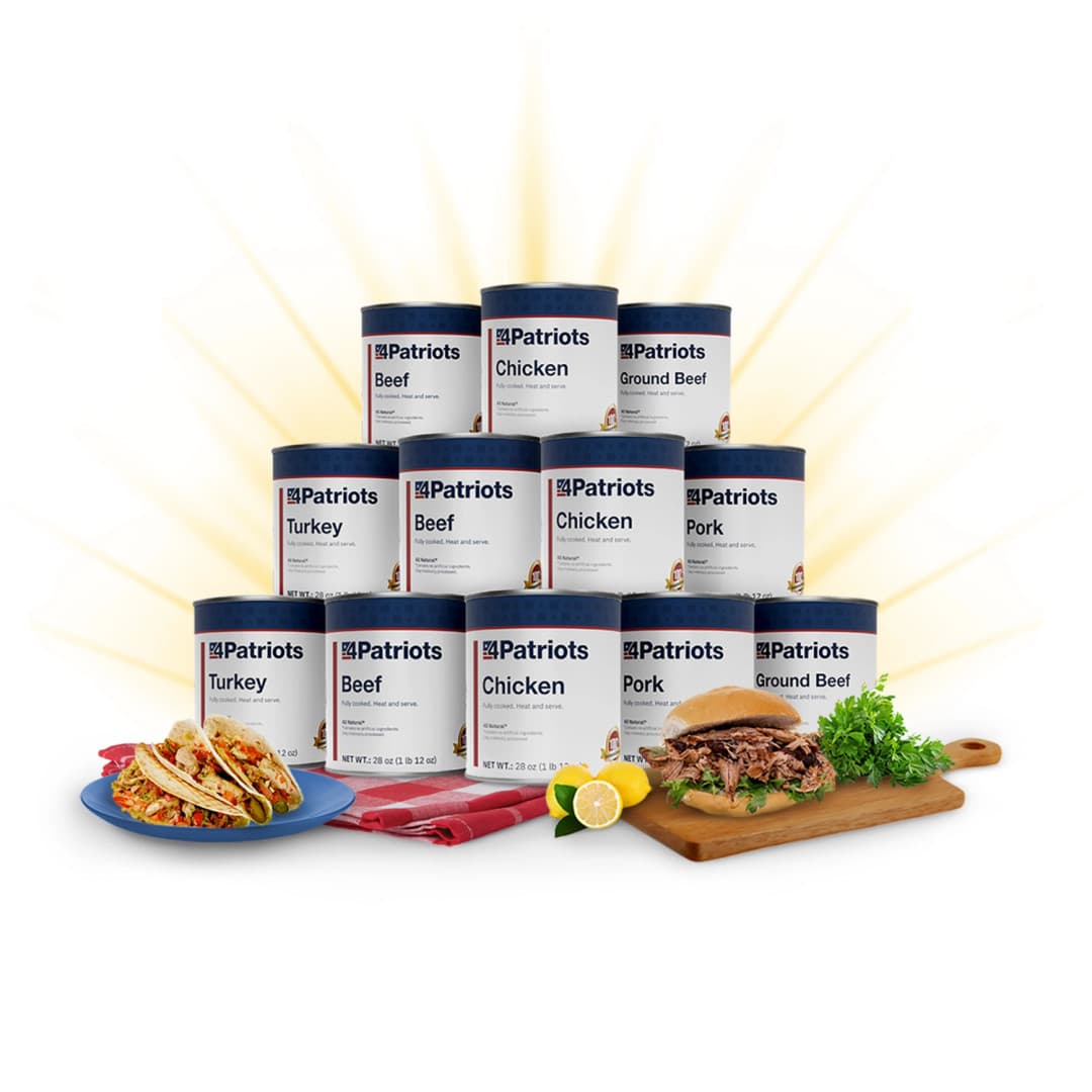 4Patriots Ultimate Meat Medley Jumbo Survival Food Kit.