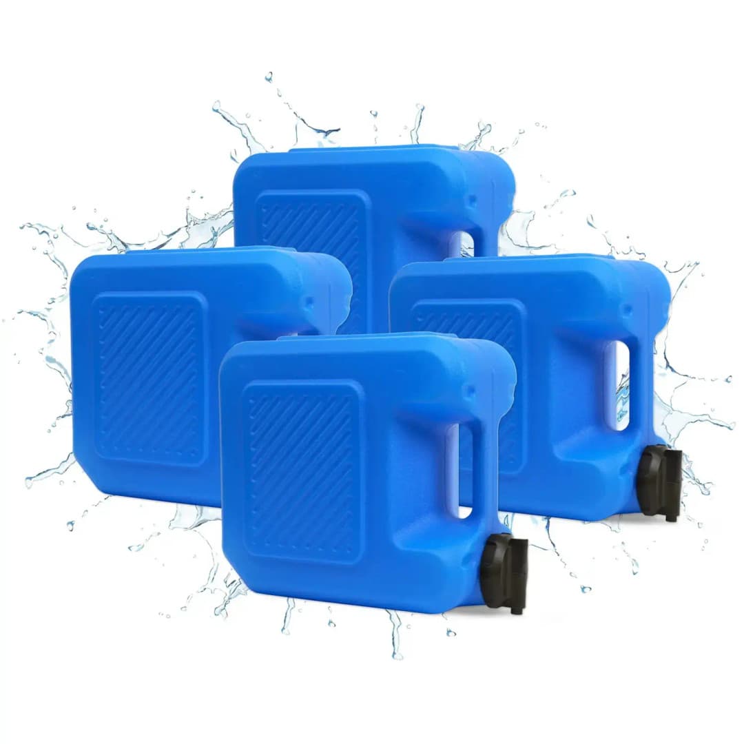 4Patriots PatriotPure Water Storage System 4-Pack with splashing water in the background.