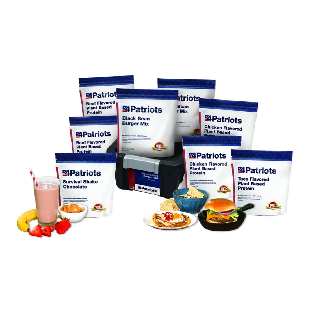 4Patriots Plant-Based Protein Survival Food Kit.