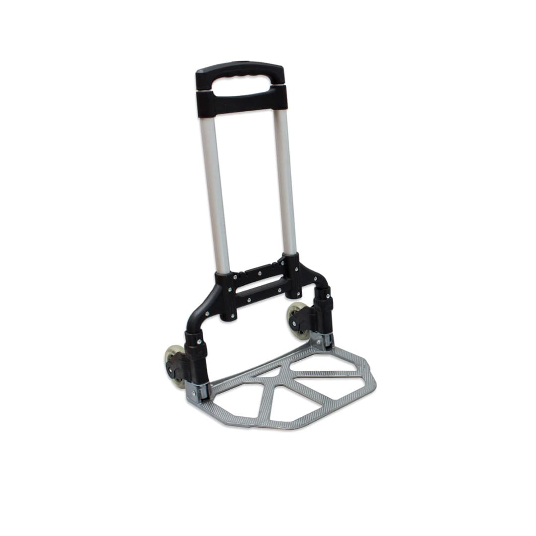 A Roll and Go Cart with a lowered bed and a handle that isn't extended.