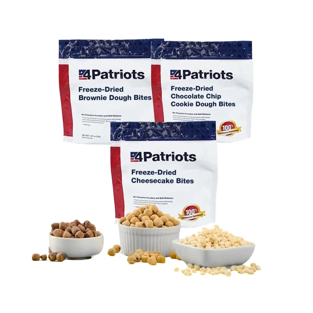 Survival Sweets Kit shown with individual pouches and servings.