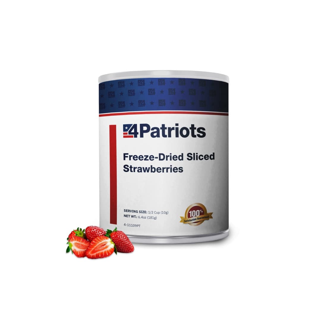 4Patriots Freeze-dried sliced strawberries - #10 can