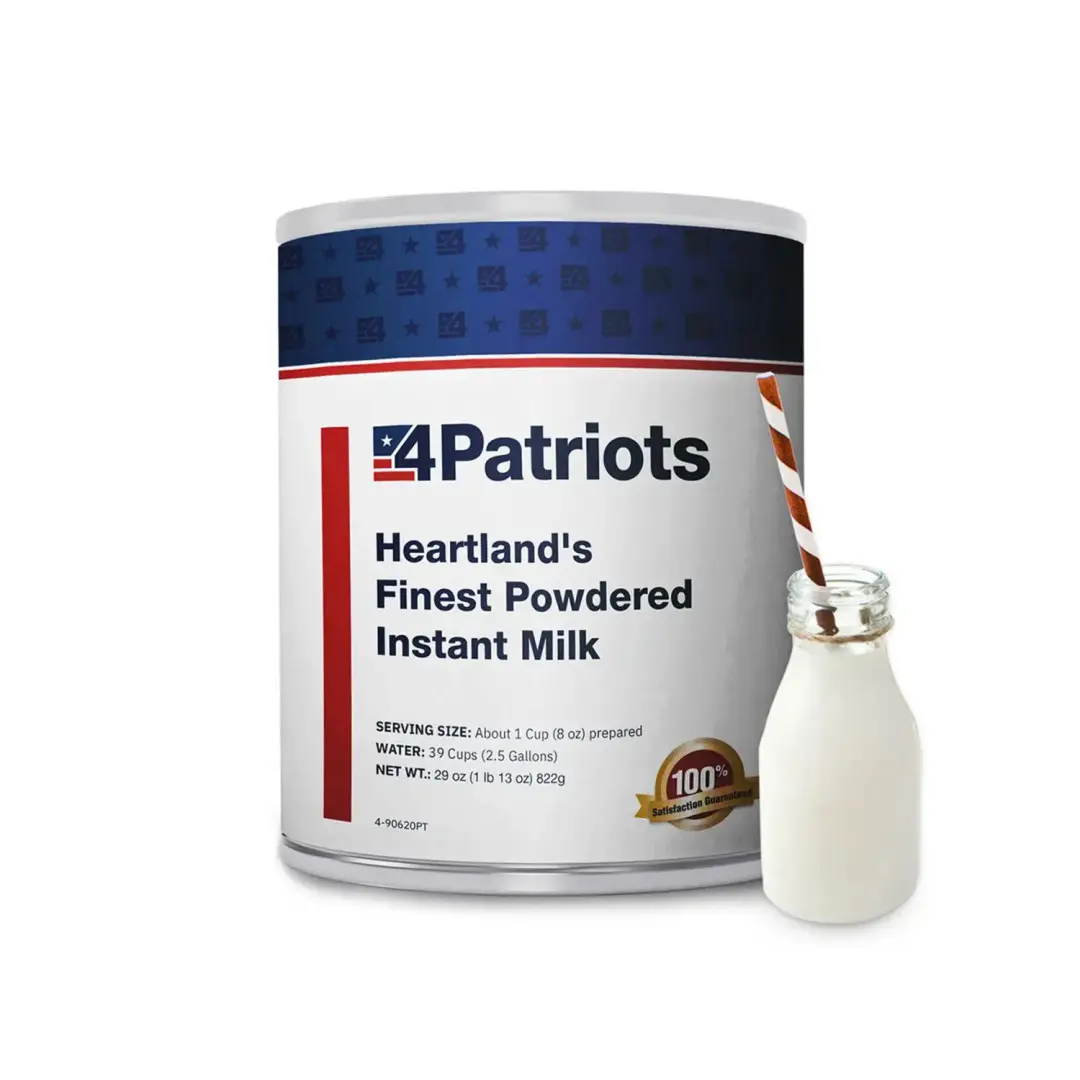 4Patriots Heartland's Finest Powdered Instant Milk - #10 Can