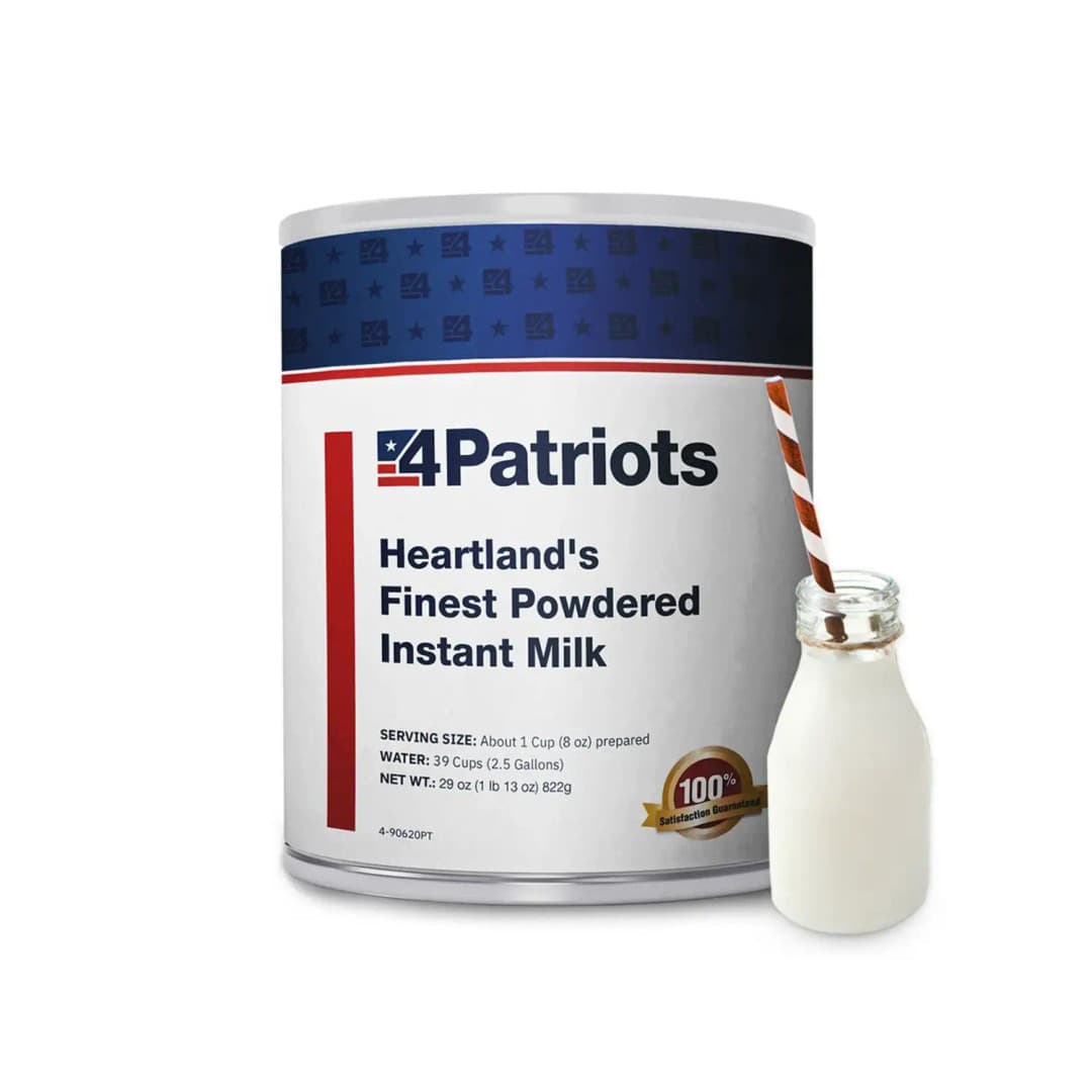 4Patriots Heartland's Finest Powdered Instant Milk - #10 Can