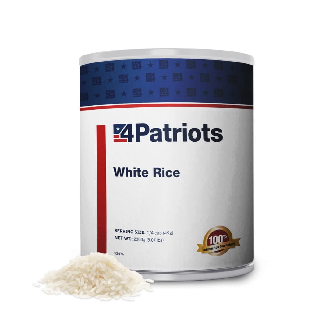 White rice #10 can