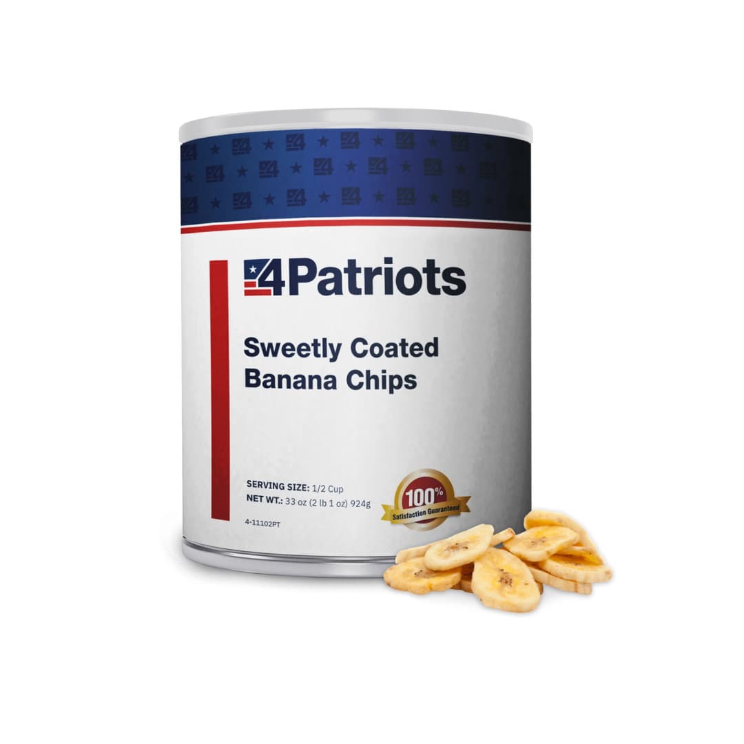 4Patriots Sweetly Coated Banana Chips - #10 Can.