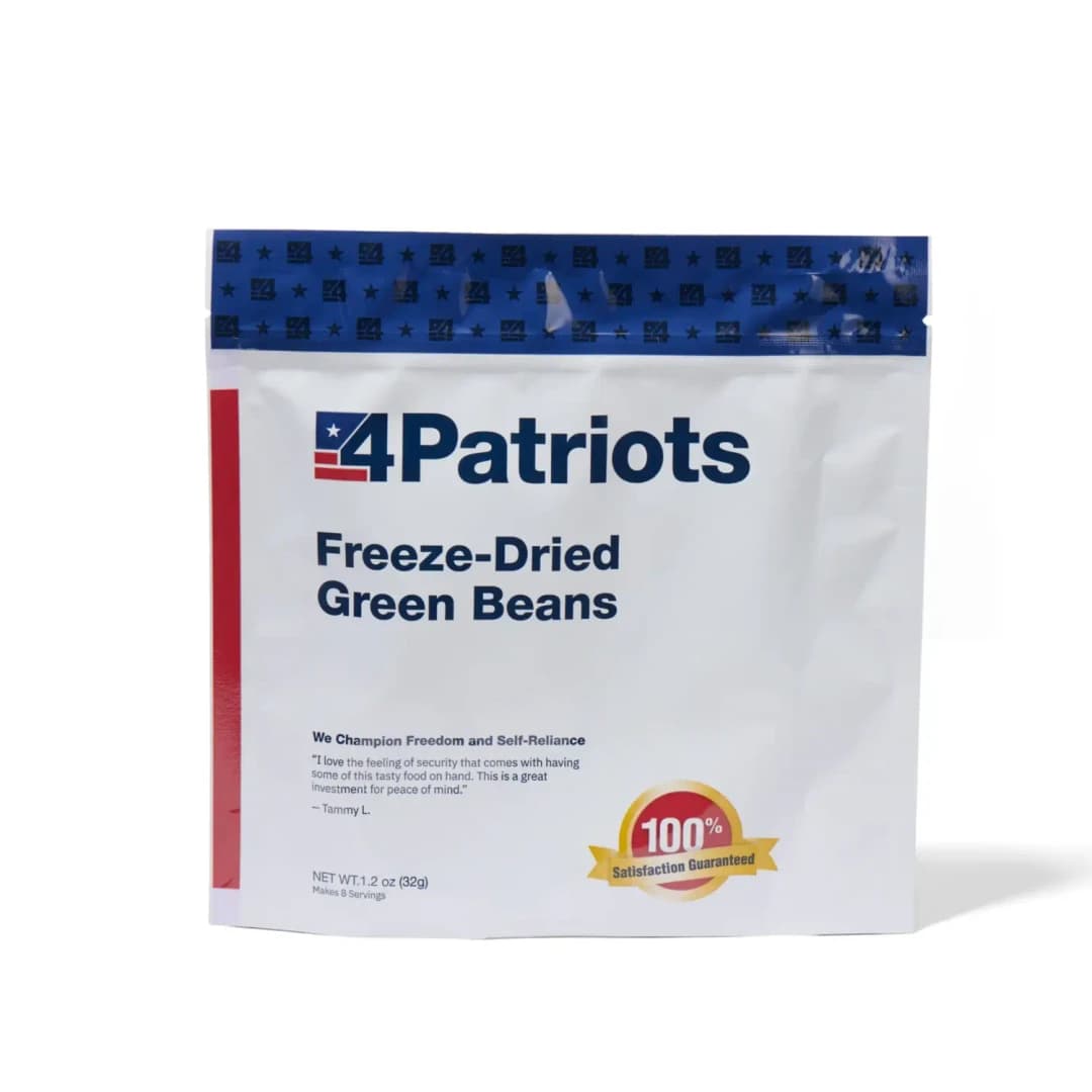 Freeze-dried green beans pouch