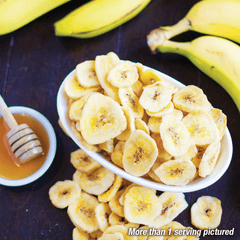 Sweetly Coated Banana Chips with honey.