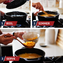 Three easy steps to prepare Soups & Stews #10 Can Survival Food Variety Pack. Boil, simmer, and serve!