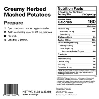 Creamy Herbed Mashed Potatoes Pouch