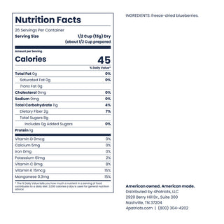 Freeze-Dried Blueberries #10 Can