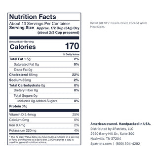 Freeze-Dried Chicken #10 Can