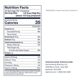 Freeze-Dried Sliced Strawberries #10 Can