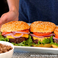 Prepared burgers with canned ground beef