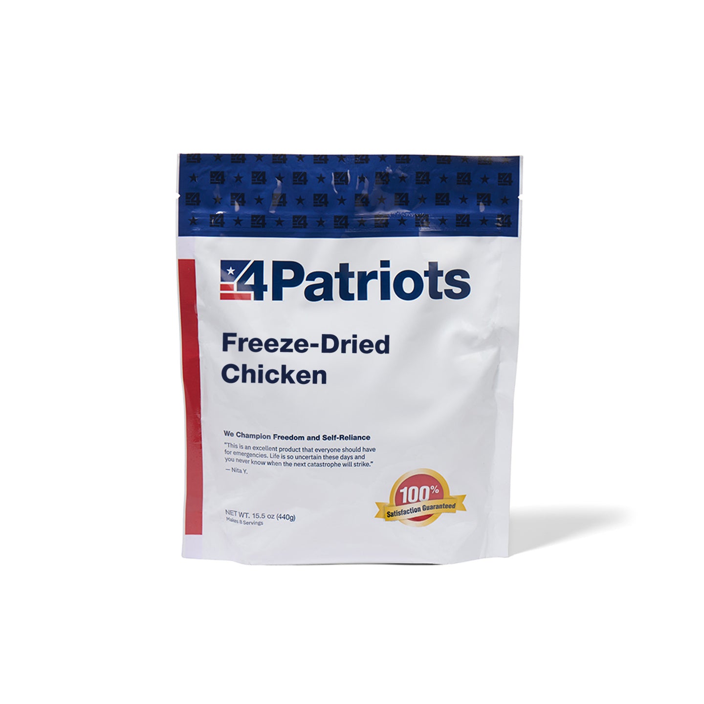 Freeze-Dried Diced Chicken Pouch | 8 Servings – 4Patriots