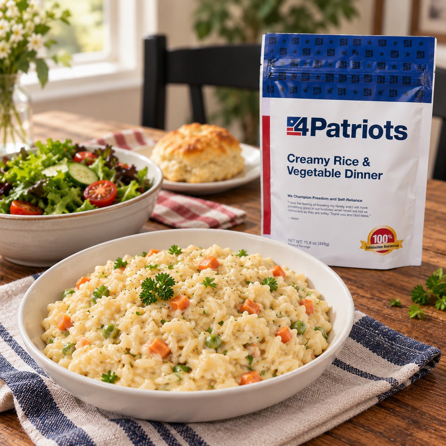 Creamy Rice & Vegetable Pouch | 8 Servings – 4Patriots