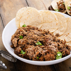 Carnitas tacos made from the Ultimate Meat Medley Jumbo Survival Food Kit.