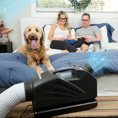 ChillZone Portable AC unit with family and dog.