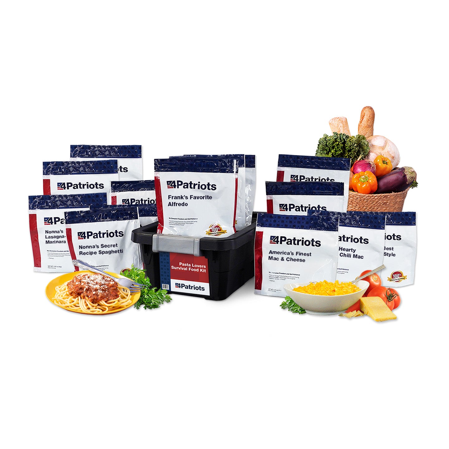 Pasta Lovers Survival Food Kit | 80 Servings – 4Patriots