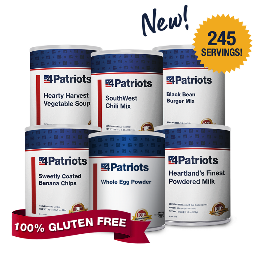 New! Gluten-Free #10 Can Survival Food Variety Pack with 245 servings