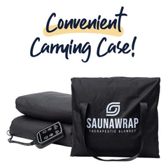 SaunaWrap Therapeutic Blanket has a convenient carrying case
