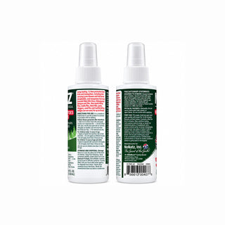 Back of No-Tickz spray bottle