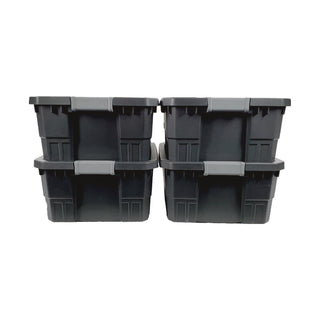 4 large 10-gallon stackable totes