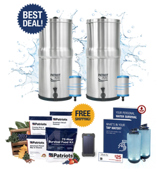 2 unit of the 4Patriots Ultimate Water Filtration Systems with survival food and water storage free gifts