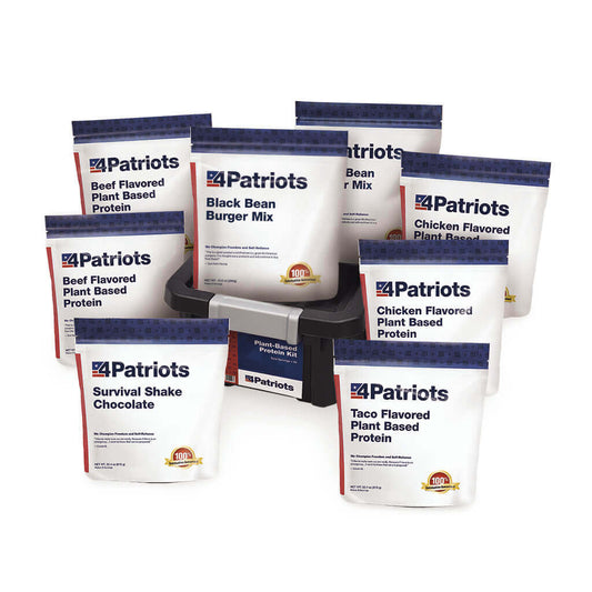 4Patriots Plant-Based Protein Survival Food Kit.