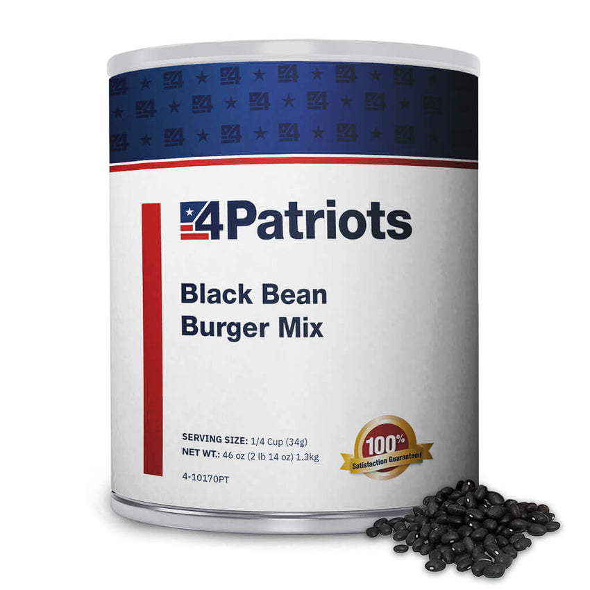 4Patriots Black bean burger mix #10 can
