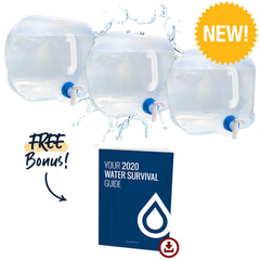 3-Pack of 4Patriots aqua-totes includes free bonus gifts: Water Survival Digital Guide