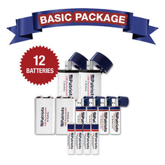 USB-Rechargeable Battery Basic Variety Pack 12 batteries