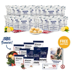 4Patriots Emergency Food Bars, 4 pack, package with free bonuses and free shipping.