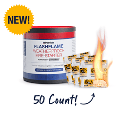 New 4Patriots FlashFlame Weatherproof Fire-Starter. 50 Count!