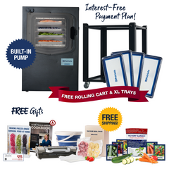 4Patriots Home Freeze-Drying System includes free gifts and is eligible for purchase on an interest-free payment plan