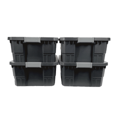 Large stackable storage totes 4-pack