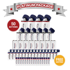 USB-Rechargeable Battery Platinum Variety Pack. 50 Batteries, free shipping