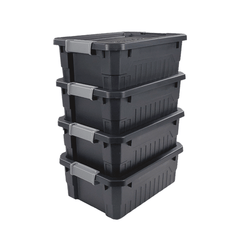 Small Stackable Storage Totes - 4 pack