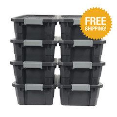 Small Stackable Storage Totes - 8 pack. Free shipping