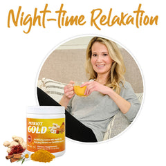 Night-time Relaxation: Mindy holding a glass of Patriot Gold.