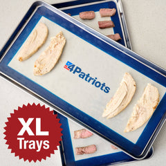 Home Freeze-drying system tray - 2 pack holding chicken and beef. XL trays