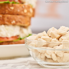 Freeze-Dried chicken in sandwiches. More than 1 serving pictured.