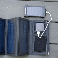 PocketSun solar panel charging the Patriot Power Cell