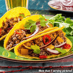 Tacos using the Meat & Protein Deluxe Survival Food Kit.