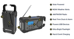 Liberty Band® Emergency Solar Radio features and capabilities
