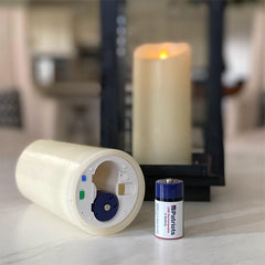 USB-Rechargeable C Battery Kit being used in batter operated candels