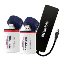 USB-Rechargeable D Battery Kit