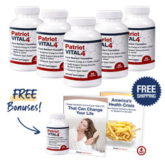 Patriot Vital4 5 bottles with free bonuses and free shipping.