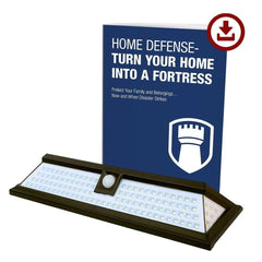 Solar Sentry Security Light includes free bonus gift: home defense - turning your home into a fortress digital guide